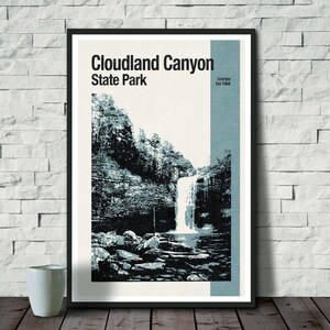 Georgia Travel Print Minimalistic Wall Art Travel Poster Print Georgia National Park Poster State Park Print Wall Art Decor Minimalistic