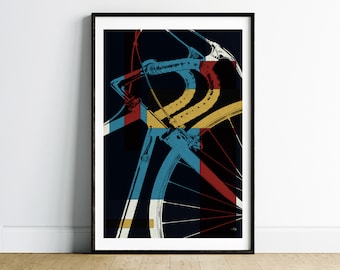 Bicycle Poster Printable Wall Art, Bike Wall Art Digital Download, Minimalist Pop Art Wall Art Printable, Cycling Printable Wall Art