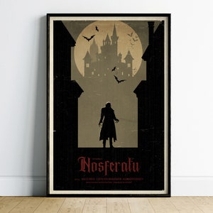 Gothic Film Poster Dark Academia, druckbare Nosferatu Poster, Horrorfilm Poster, Wohnung Dekor, Pop Kultur Wandkunst, Freund Geschenk