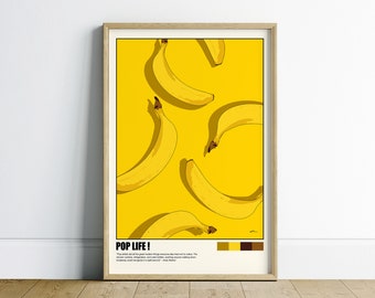 Printable Pop Art Poster, Pop Art Wall Art Print, Minimalist Wall Art, Digital Download Wall Art, Maximalist Wall Art Print, Retro Wall Art