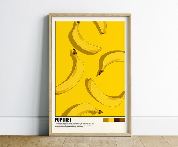 Printable Pop Art Poster, Pop Art Wall Art Print, Minimalist Wall Art, Digital Download Wall Art, Maximalist Wall Art Print, Retro Wall Art
