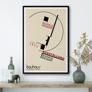 Printable Mid Century Modern Bauhaus Poster Retro Wall Art, Apartment Decor, Bauhaus Print, Trendy Wall Art, Mid Century Modern Wall Art