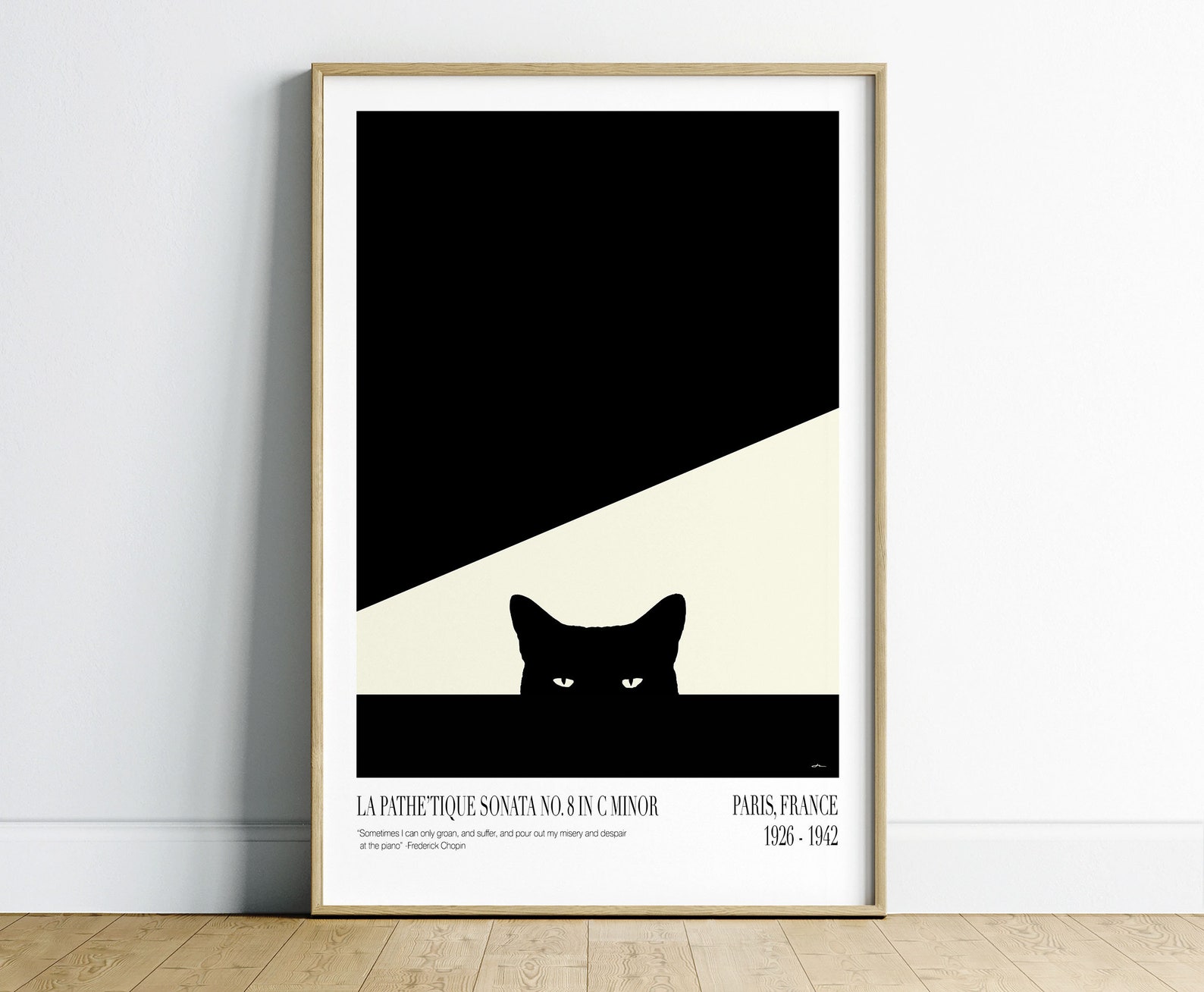 Black Cat Printable Wall Art, Pop Art Wall Art, Black and White Print ...