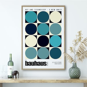 Printable Mid Century Modern Bauhaus Poster Apartment Decor Bauhaus Print, Trendy Wall Art, Mid Century Modern Wall Art, Retro Wall Art