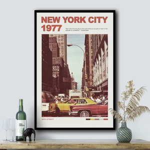 New York Wall Art, NYC Poster, Retro Wall Art, New York Travel Poster, New York Skyline Wall Art, Retro Wall Art, Vintage Wall Art image 6