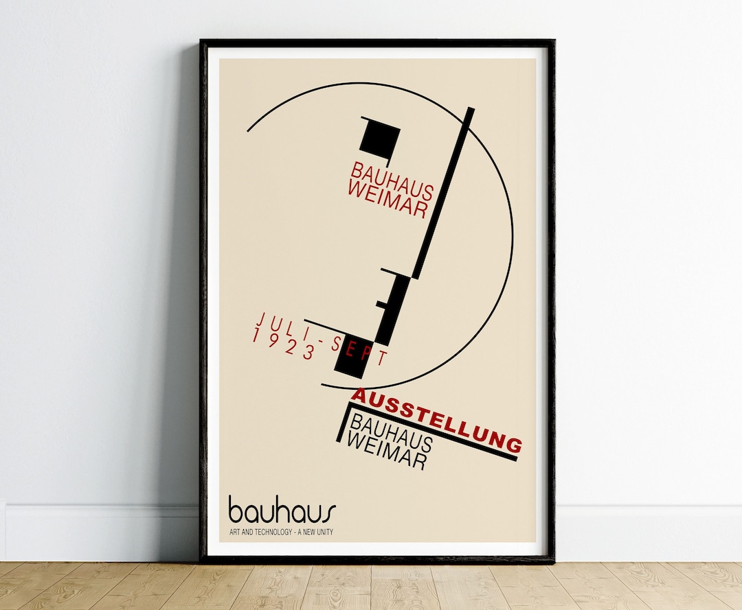 Bauhaus Poster Wall Art, Retro Exhibition Print, Mid Century Modern ...