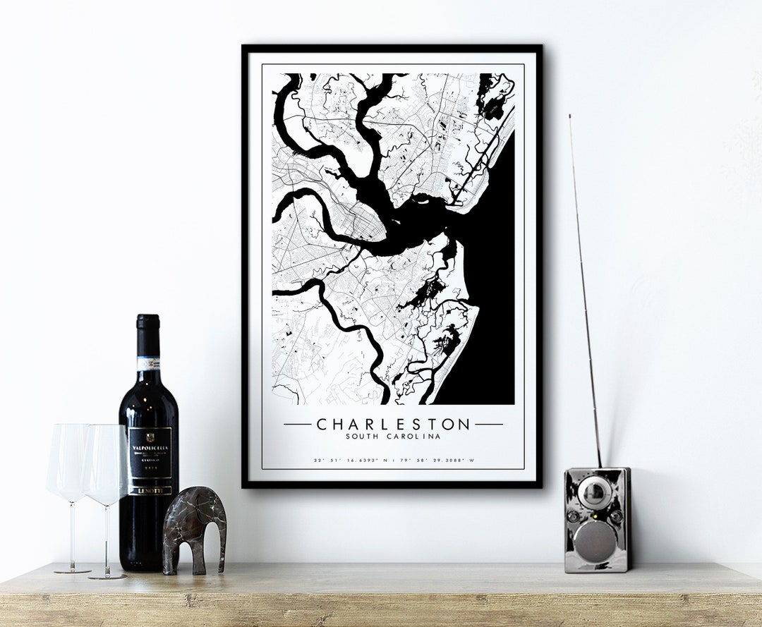 Printable Charleston Wall Art South Carolina Art Print, Charleston ...