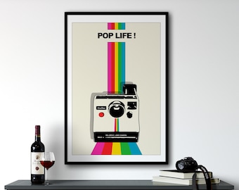 Popcultuur retro muurkunst maximalist decor popart preppy kamer decor esthetiek, appartementdecor, maximalistische muurkunst appartementdecor