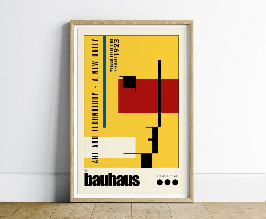 Mid Century Modern Wall Art Apartment Decor, Bauhaus Poster Printable ...