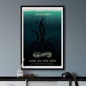 Vintage-Filmposter, Wohnungsdekoration, Retro-Wandkunst, ästhetische Raumdekoration, 20.000 Meilen unter dem Meer Poster-Wandkunst, trendige Wandkunst