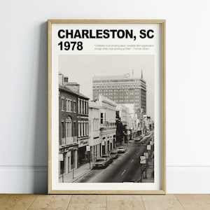 Charleston Wall Art Printable, South Carolina Digital Download Wall Art, Charleston Print, Tropical Art Print, Charleston Travel Poster