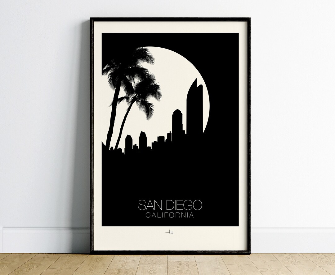 Printable California Wall Art Apartment Decor, San Diego Travel Poster ...