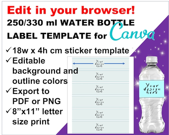 packaged drinking water bottle labels