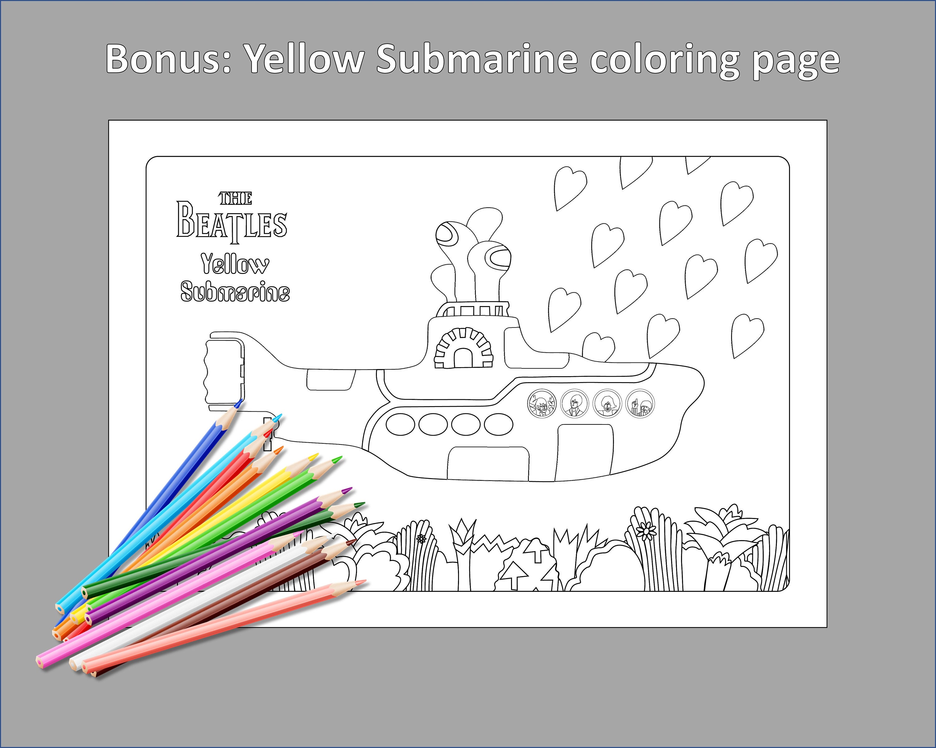 Yellow Submarine Coloring Page