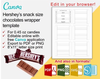 Hershey Bar Wrapper - Etsy