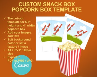 Party Popcorn Box - Etsy