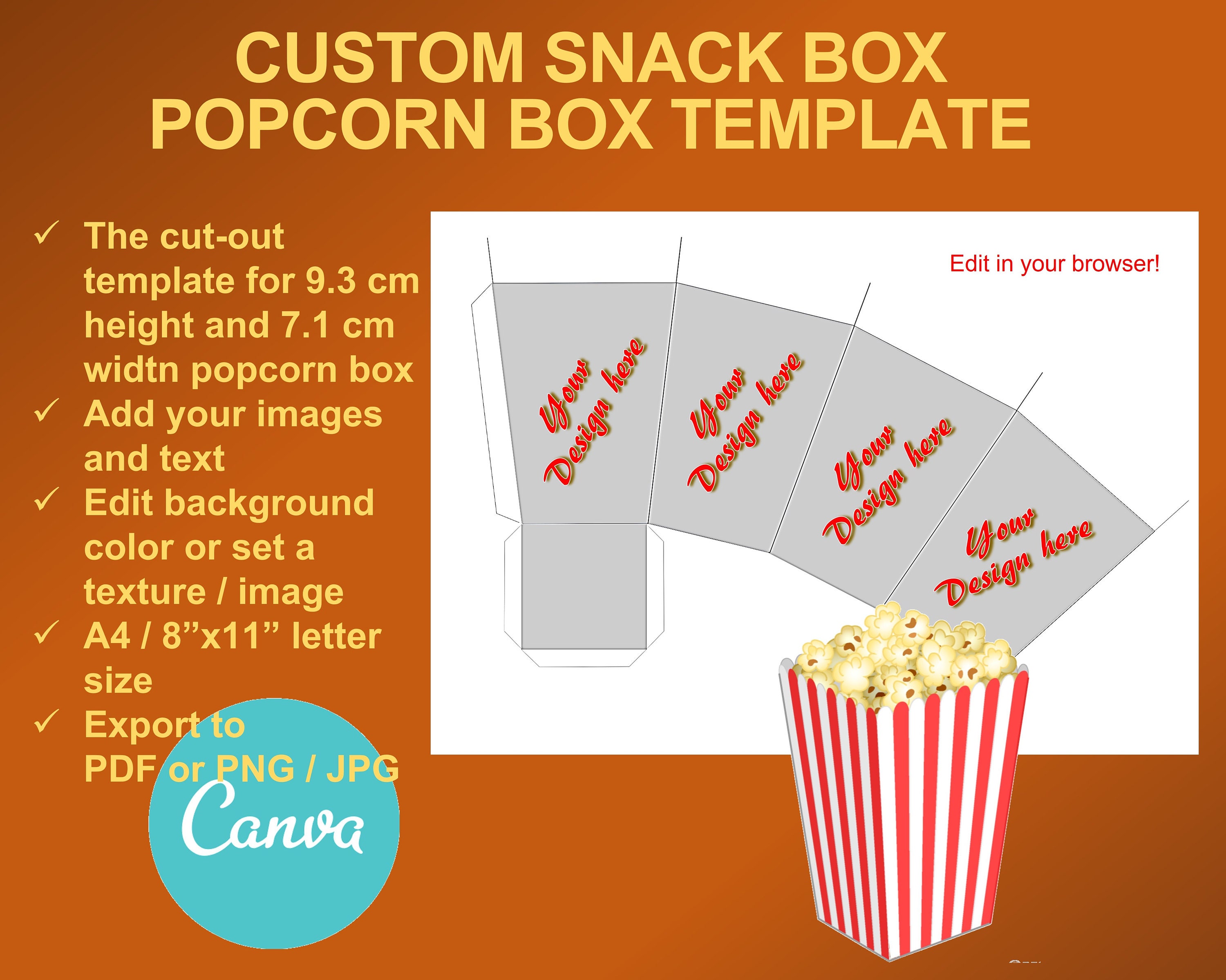 Popcorn Template Printable Popcorn Template Printable