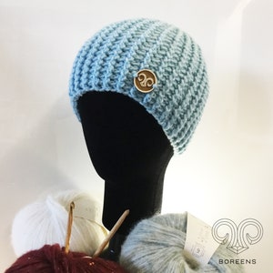 Bonnet au crochet fait main. Marque artisanale familiale BOREENS image 3