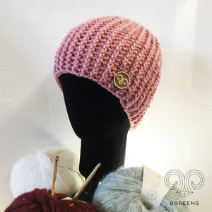 Bonnet au crochet fait main. Marque artisanale familiale BOREENS image 4