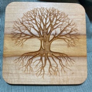 Tree of Life carving 4.25" square