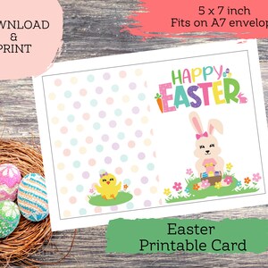 3 Printable Easter Card Set, Greeting Cards, Instant Download Easter ...