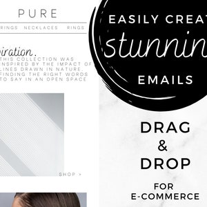 E-Mail-Vorlage Nr. 4 per Drag and Drop - Sauberes Schwarz-Weiß-Design