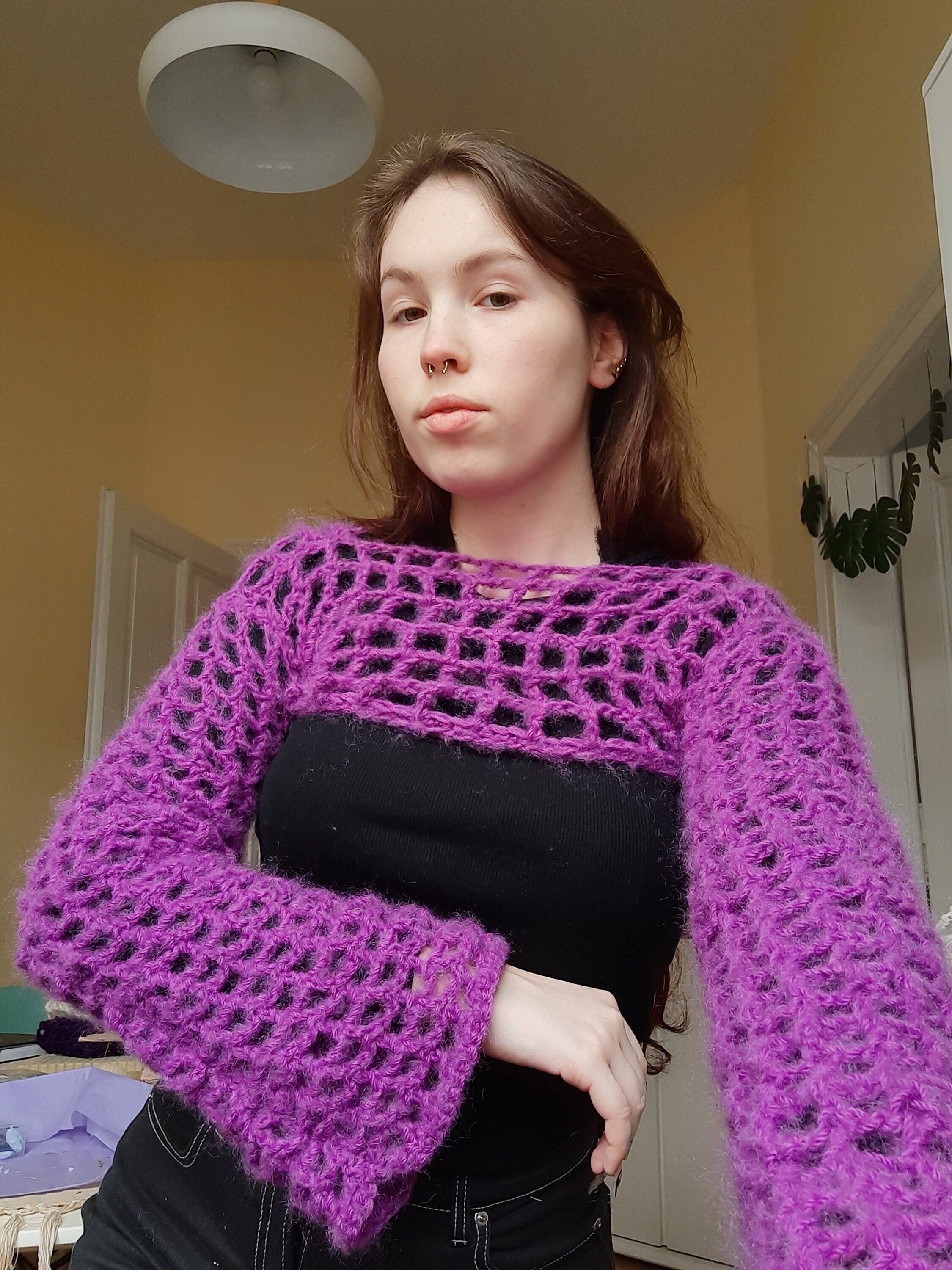 【SCULPTOR】★ Handmade Crochet Bolero Top CROCHET HEART MESH TOP | SLEEVES | BOLERO | SHRUG Tutorial