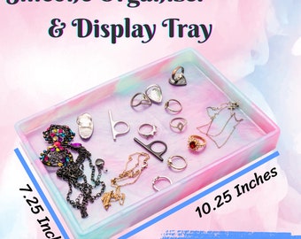 Custom Silicone Tray - Multipurpose Jewelry Dish, Ring Holder - Desk, Nightstand , Bathroom & Kitchen Organizer Handmade in the USA