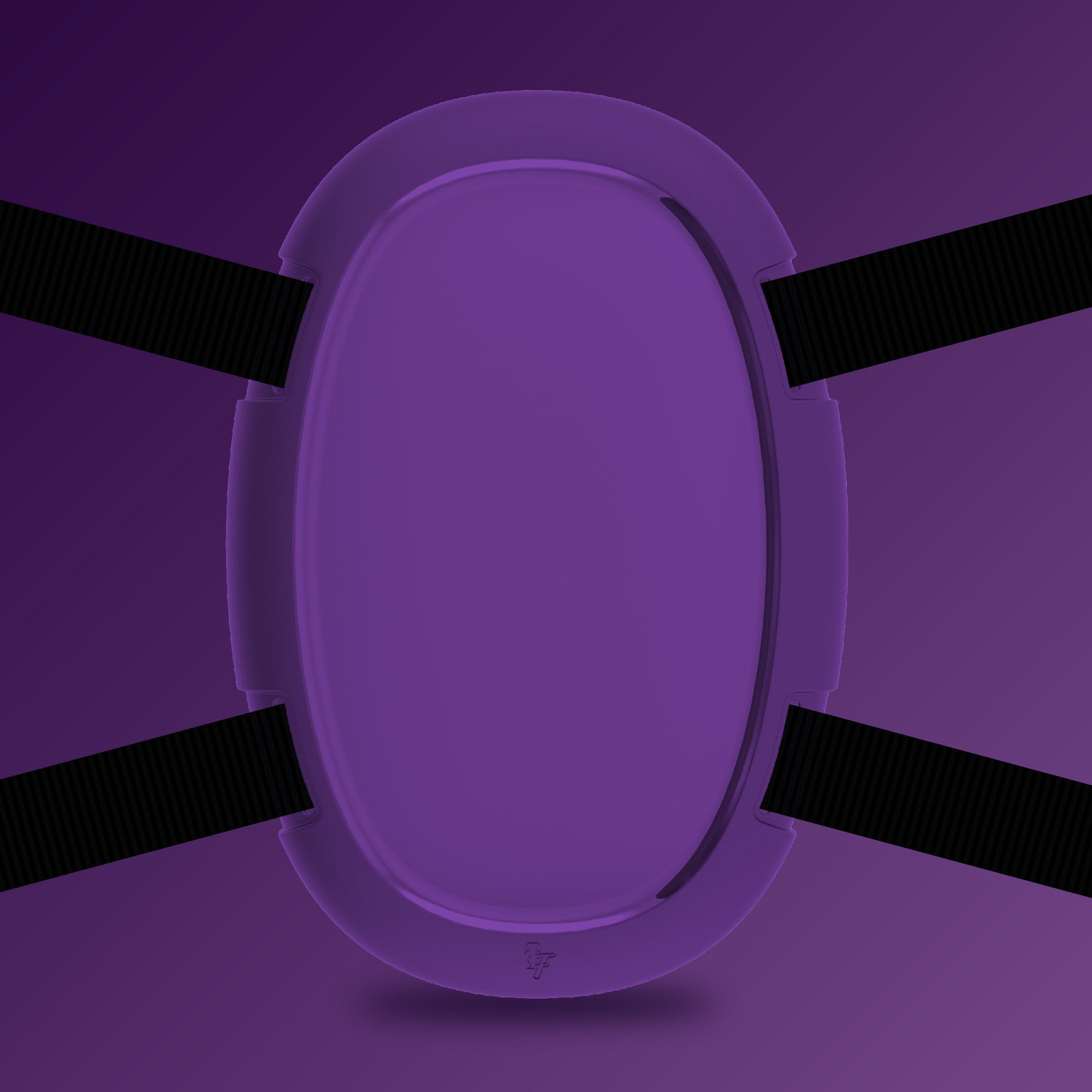 Personalized Solo Saddle Mount for your Suction Cup Adult Toys - Toy Platform to Strap to a Pillow or Towel - Black and Purple