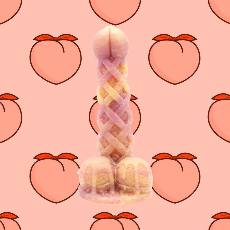 Peach Pie A La Mode Ice Cream Dildo - Suction Cup Dildo - Fantasy Dildo - Adult Toys - Sex Toys - Dildoes for Women Men - Gifts for her 