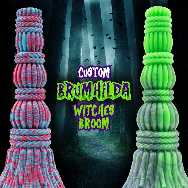 Custom Brümhilda Witches Broom Dildo - Suction Cup - Fantasy Dildo - Adult Toys - Sex Toy - Dildoes for Women - Sexy Witch Cosplay Halloween 