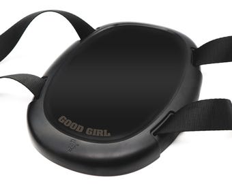 Personalized Solo Saddle Mount for your Suction Cup Adult Toys - Toy Platform to Strap to a Pillow or Towel - Black and Purple