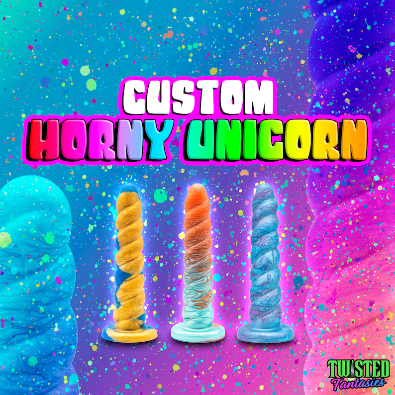 Custom Horny Unicorn Dildo - Suction Cup Dildo - Fantasy Dildo - Adult Toys - Sex Toys - Dildoes for Women Men - Gifts for her 