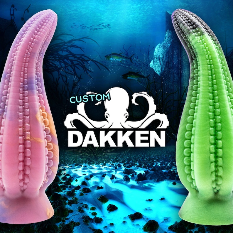 Custom DAKKEN Octopus Tentacle Dildo - Suction Cup - Fantasy Dildo - Adult Toys - Fantasy Sex Toys - Alien Dildo - Dildoes for Women and Men 