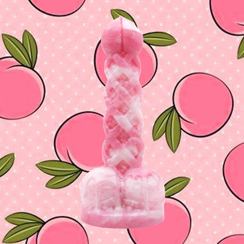 Peach Pie A La Mode Ice Cream Dildo - Suction Cup Dildo - Fantasy Dildo - Adult Toys - Sex Toys - Dildoes for Women Men - Gifts for her 