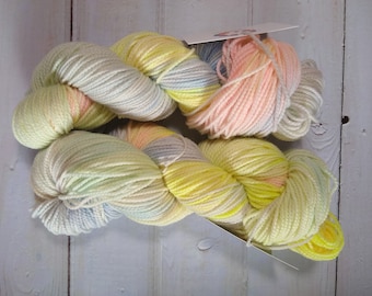 Pastel neon rainbow superwash dk yarn, indie dyed yarn, hand dyed yarn