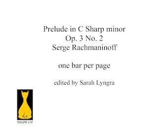 Rachmaninoff Prelude in C sharp minor one bar per page