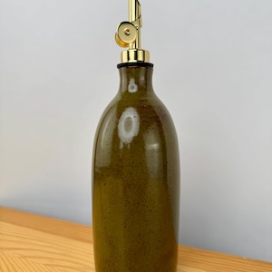 Handmade Pottery Olive Oil Bottle