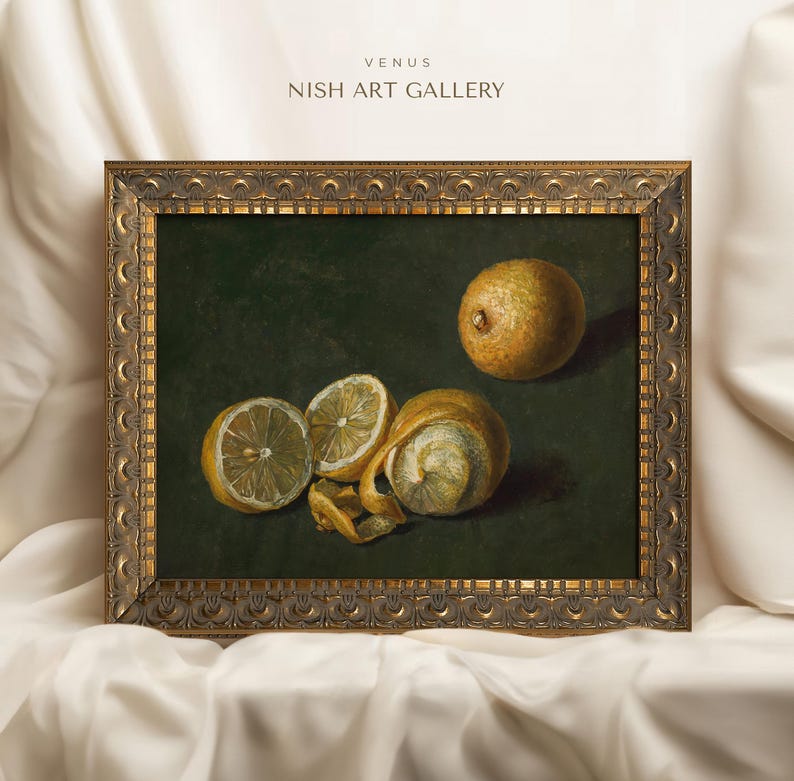 Lemon Rind Pinterest Vintage Lemon Still Life Print – Classic Dutch Style Citrus Painting ...