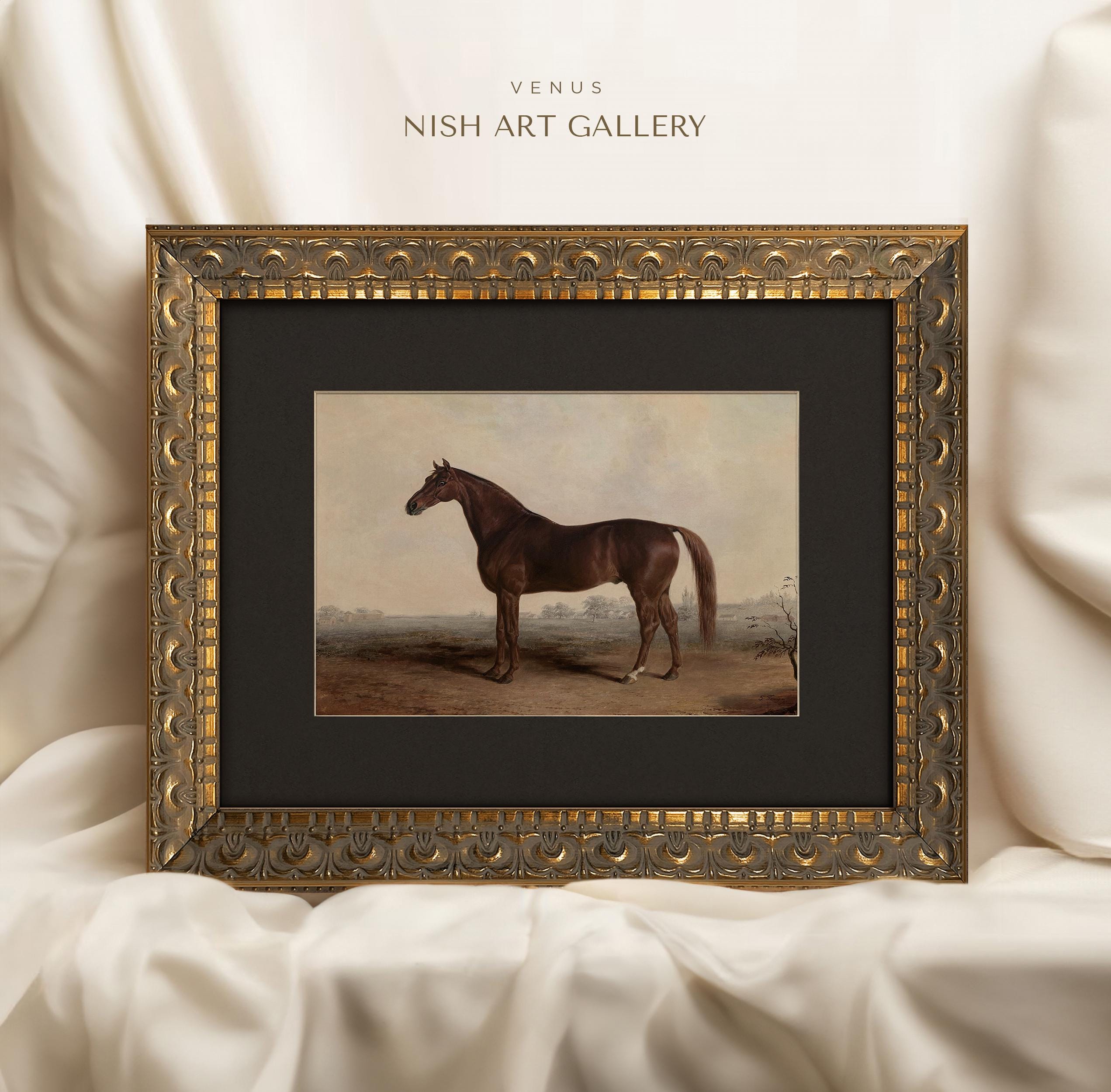 額入り馬のアートプリント：素朴な田舎風壁飾り #465 - Etsy 日本