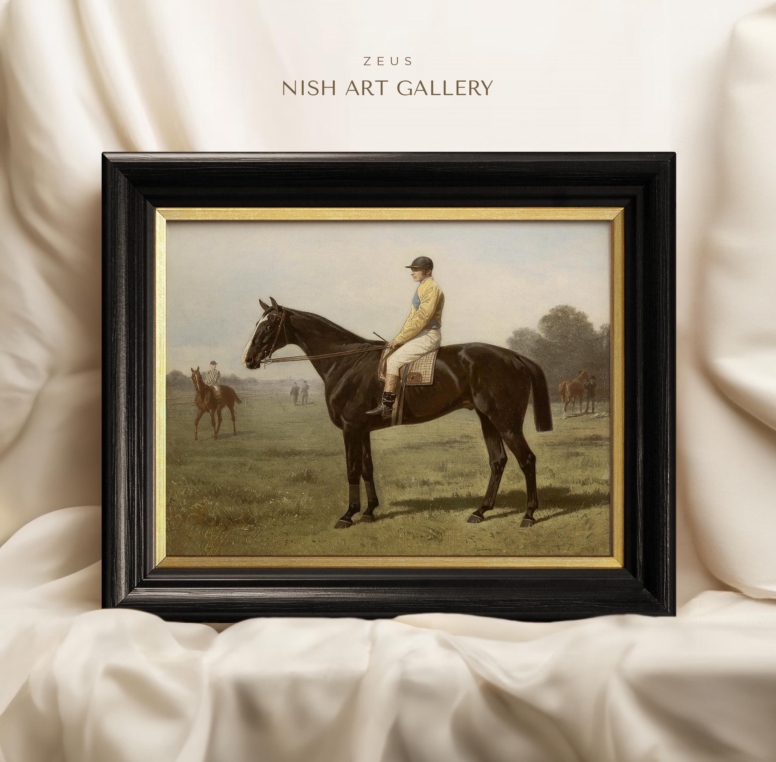 Vintage Horse Art Print Framed, Father's Day Gift