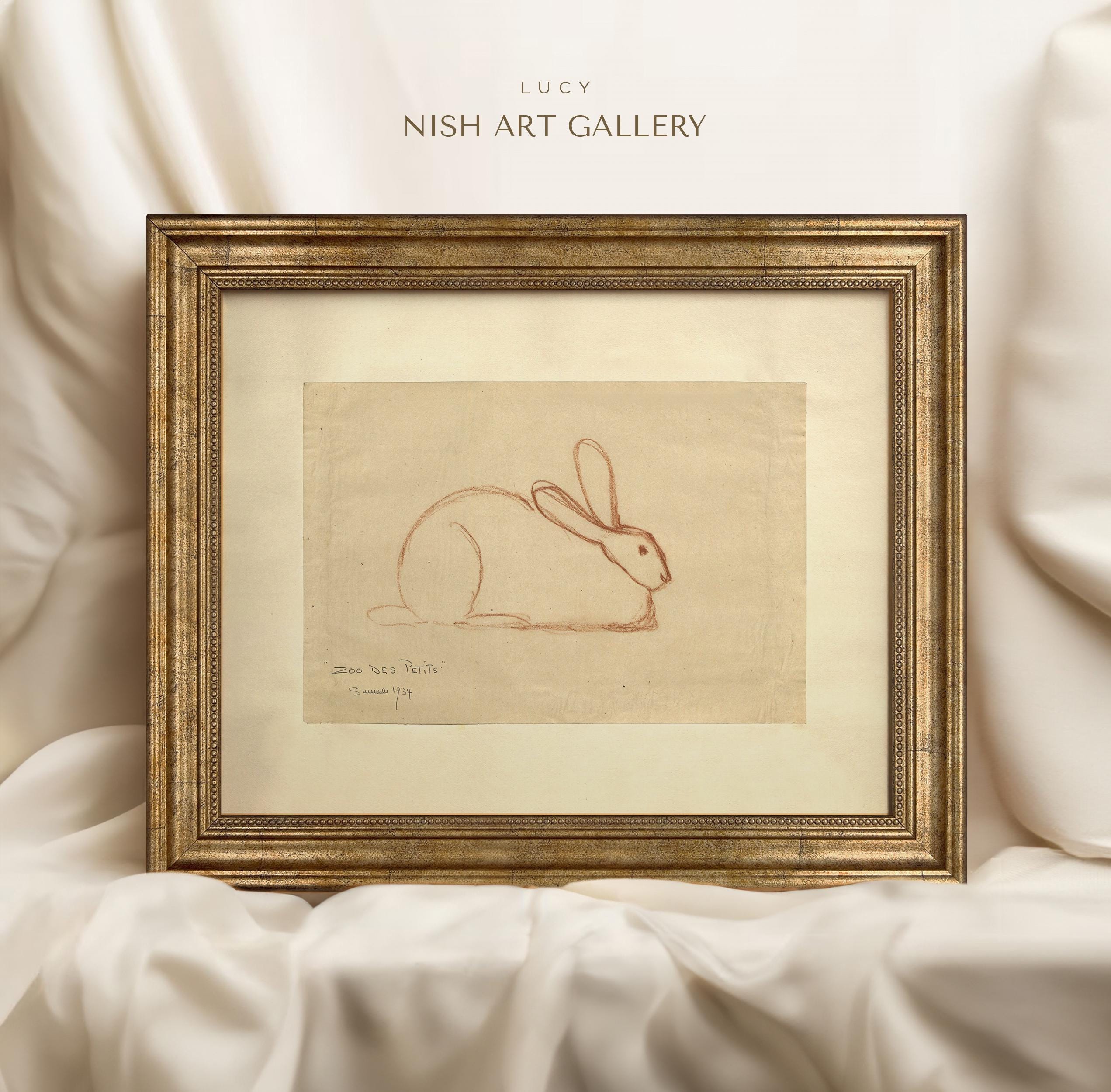 ★Original ART  ‘RABBIT' Vintage Rabbit – Christy Beasley Creative