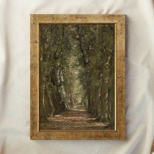 Vintage Art Framed, Forest Landscape Painting, Antique Replica Painting, Ornate Gold Framed, Vintage Wall Decor, Housewarming Gift #44
