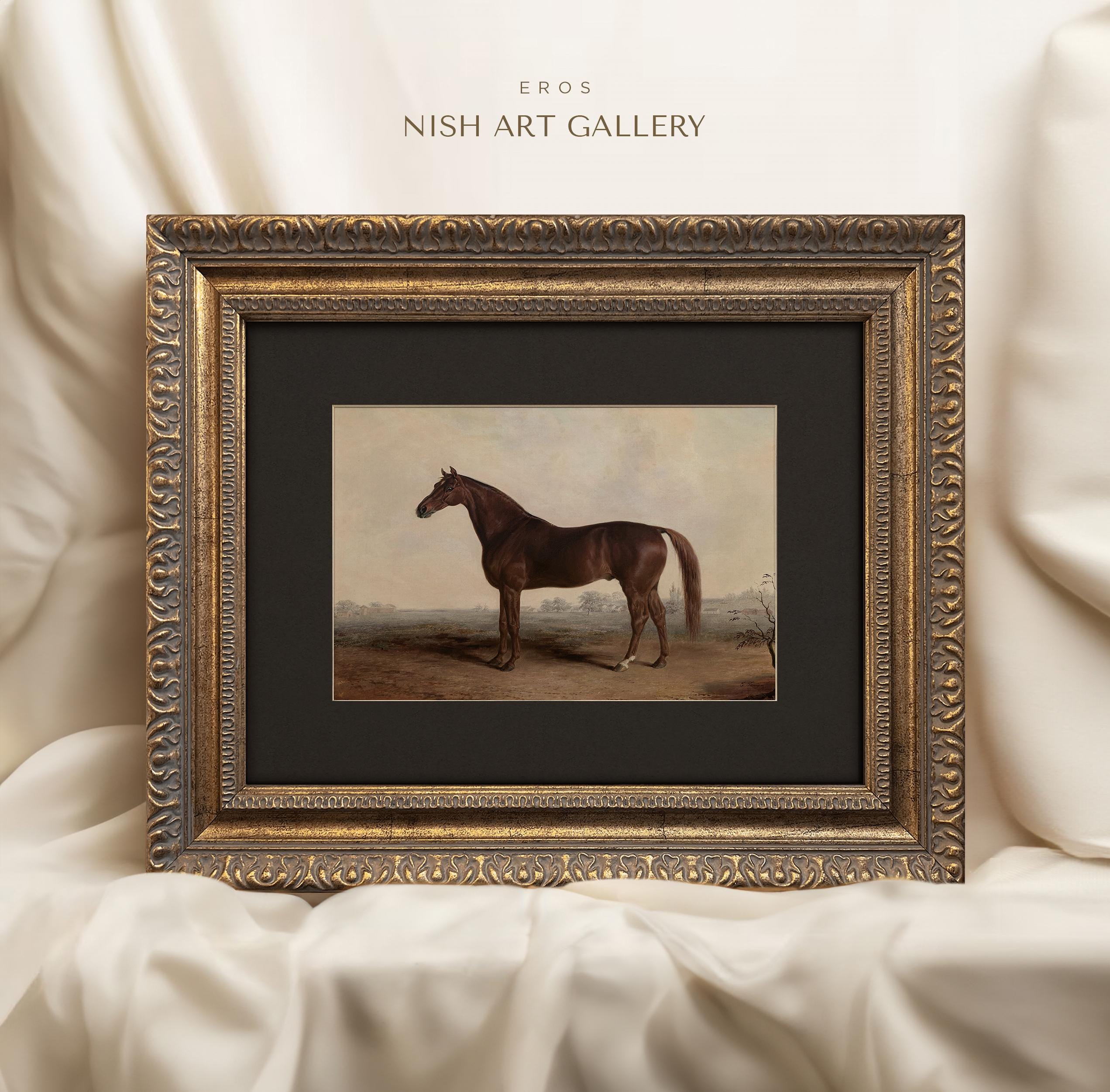 額入り馬のアートプリント：素朴な田舎風壁飾り #465 - Etsy 日本