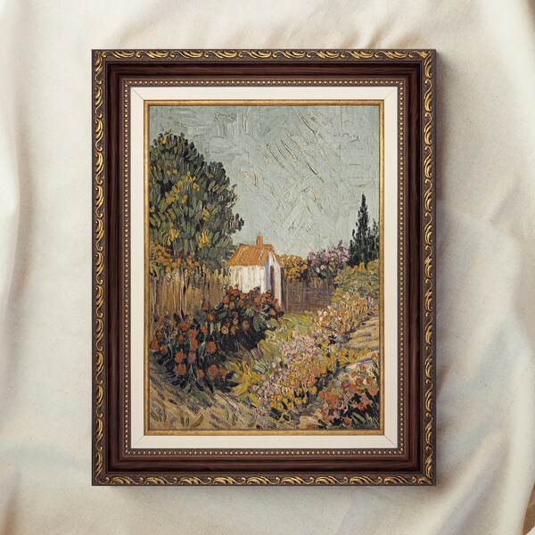 Vintage Art Prints Framed, Oil Painting Art, Antique Replica Painting, Vintage Landscape Painting, Ornate Gold Frame, Housewarming Gift #51