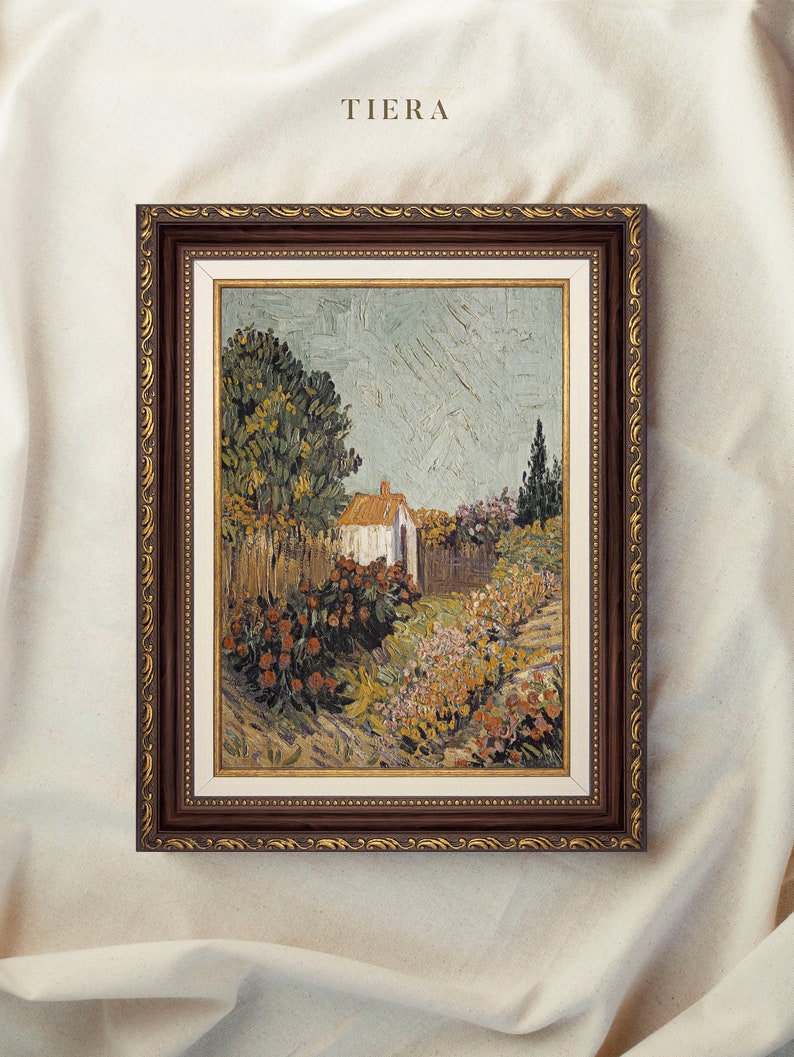 Vintage Art Prints Framed, Oil Painting Art, Antique Replica Painting, Vintage Landscape Painting, Ornate Gold Frame, Housewarming Gift 51 TIERA