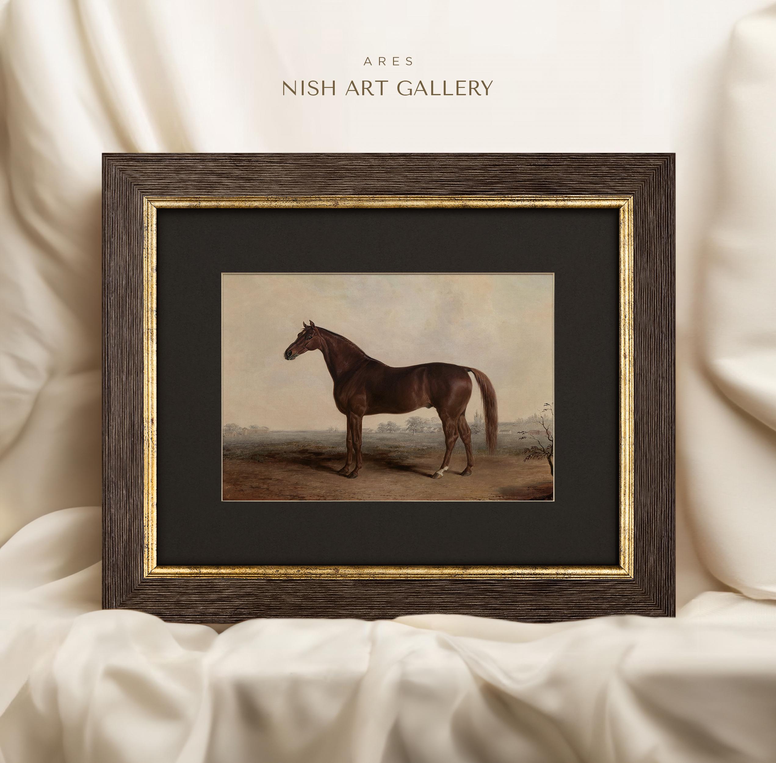 額入り馬のアートプリント：素朴な田舎風壁飾り #465 - Etsy 日本