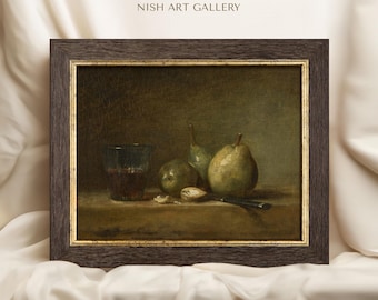 昭和レトロ 花瓶と果物 フルーツ 静物画 複製画 プリント 絵画 額縁 額装 il_340x270.6480544898_8xn5.jpg