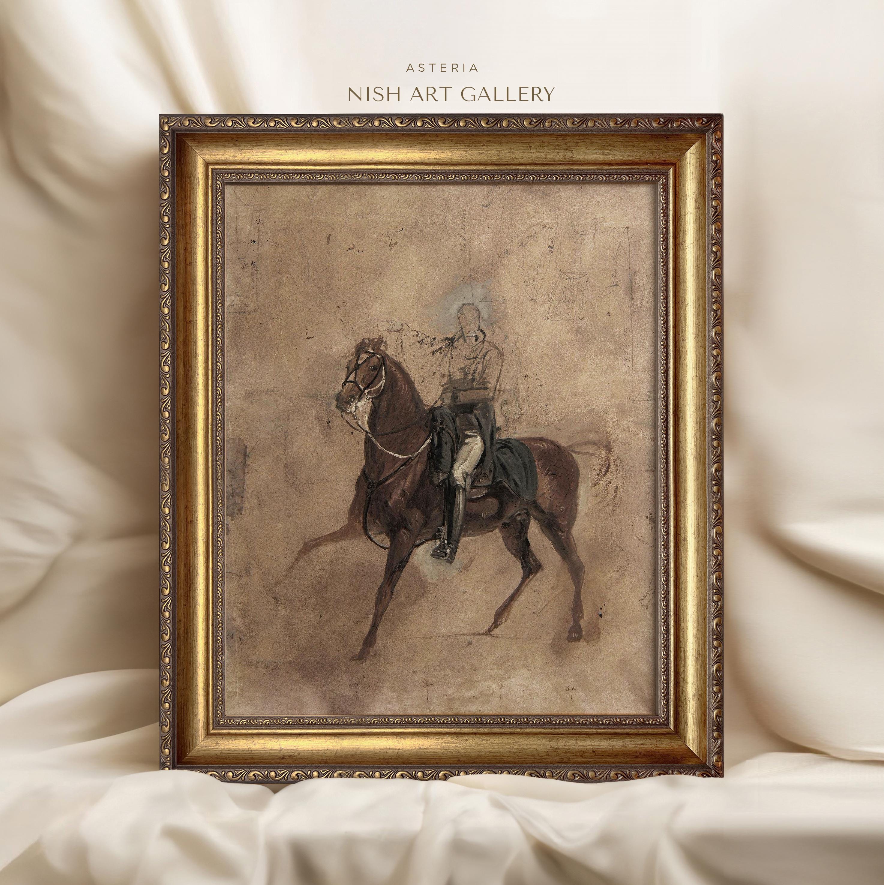 Framed Equestrian Print: Vintage Horse & Cowboy Wall Art #290 - Etsy