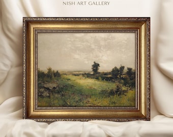 Vintage Art Framed, Vintage Landscape Painting, Antique Replica Painting, Ornate Gold Framed, Vintage Wall Decor, Housewarming Gift #33